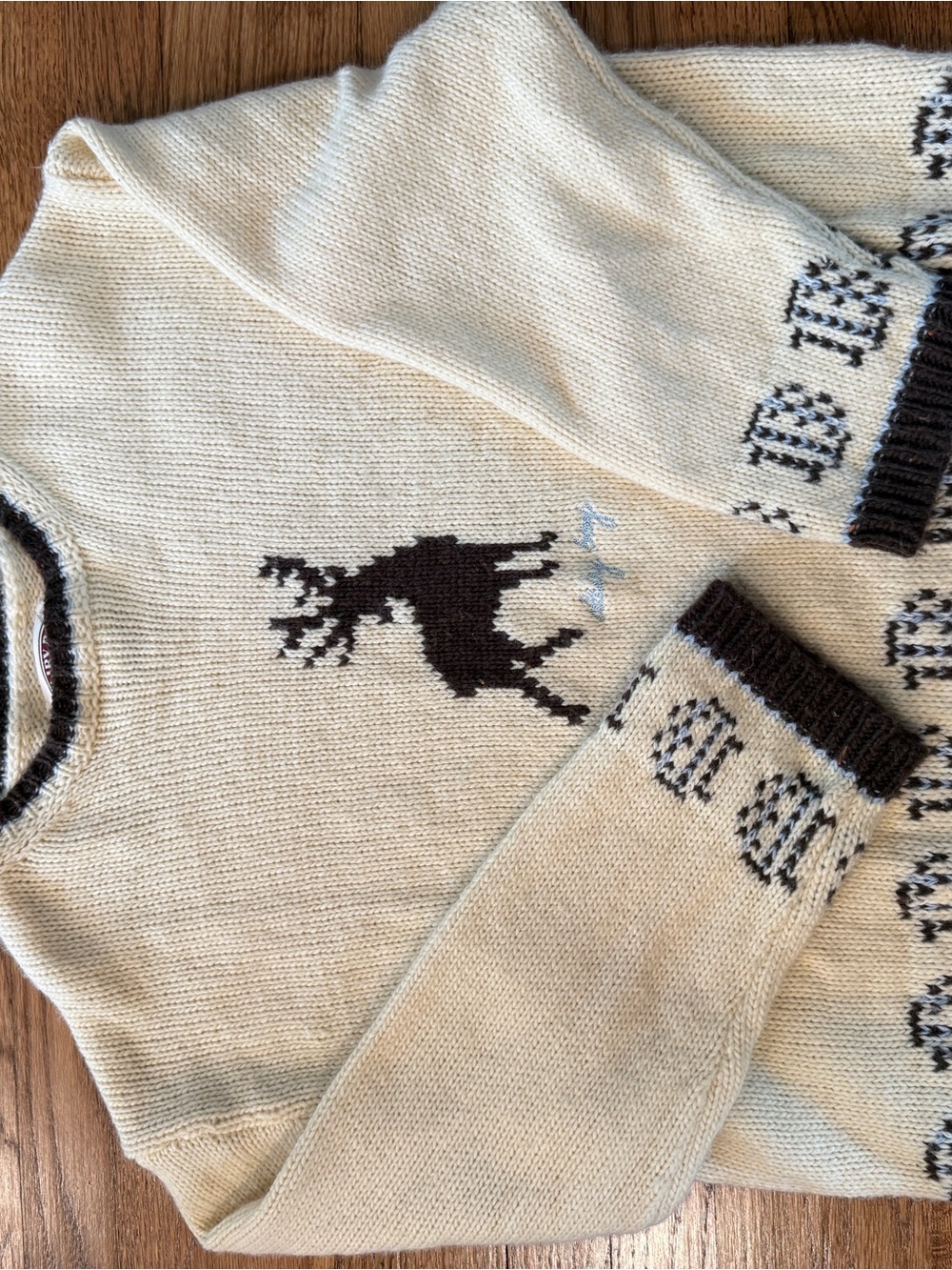 Dairy Boy Cream Reindeer Sweater